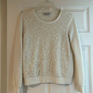 Forever 21 White Long Sleeve Top